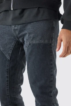 boohooMAN Slim Rigid Flare Overdye Carpenter Jeans | UK| Trousers|Jeans