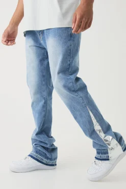 boohooMAN Slim Rigid Flare Pu Gusset Jeans | UK| Trousers|Jeans