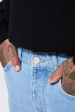 boohooMAN Slim Rigid Panelled Applique Flare Jeans | UK| Trousers|Jeans