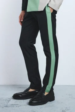 boohooMAN Slim Side Panel Suit Trousers | UK| Trousers