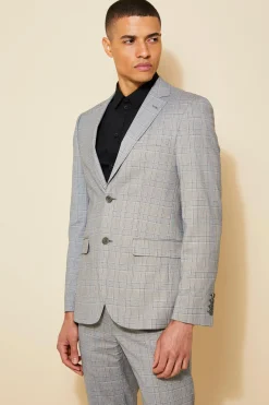 boohooMAN Slim Single Breasted Check Suit Jacket | UK| Suits & Tailoring