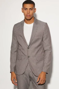 boohooMAN Slim Single Breasted Checkerboard Suit Jacket | UK| Suits & Tailoring