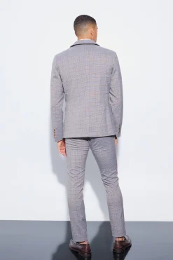 boohooMAN Slim Single Breasted Check Blazer | UK| Suits & Tailoring