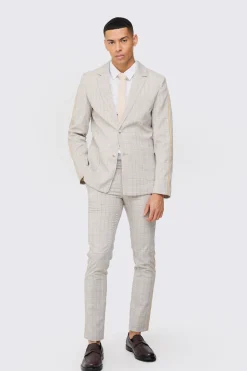 boohooMAN Slim Single Breasted Check Suit | UK| Suits & Tailoring