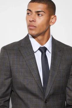 boohooMAN Slim Single Breasted Large Check Suit Jacket | UK| Suits & Tailoring