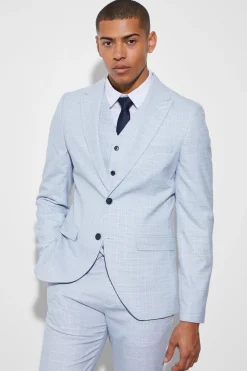 boohooMAN Slim Single Breasted Micro Check Suit Jacket | UK| Suits & Tailoring