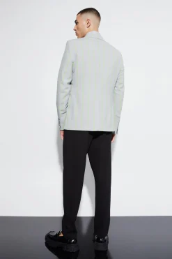 boohooMAN Slim Single Breasted Wide Stripe Suit | UK| Suits & Tailoring|Sets & Co-Ords