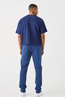 boohooMAN Slim Smart Jersey Pintuck Jogger Trousers | UK| Joggers