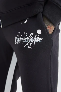 boohooMAN Slim Stacked Flare Jogger With Gusset Panel | UK| Trousers|Joggers