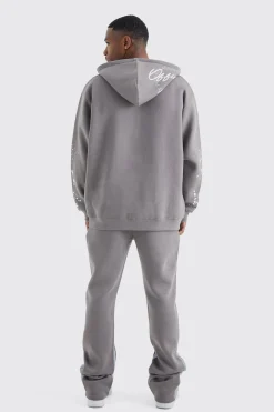 boohooMAN Slim Stacked Flare Jogger With Gusset Panel | UK| Trousers|Joggers