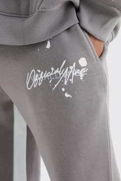 boohooMAN Slim Stacked Flare Jogger With Gusset Panel | UK| Trousers|Joggers