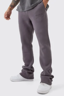 boohooMAN Slim Stacked Worldwide Emboss Joggers | UK| Joggers