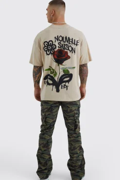 boohooMAN Slim Stacked Zip Gusset Cargo Camo Ripstop Trouser | UK| Trousers|Cargos