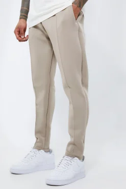 boohooMAN Slim Tapered Bonded Scuba Jogger | UK| Trousers|Joggers