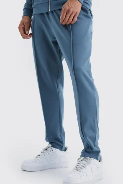 boohooMAN Slim Tapered Elastic Waist Pintuck Crop Jogger | UK| Joggers