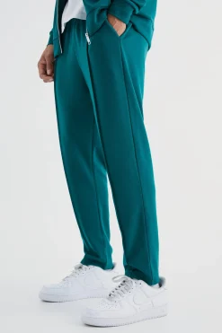 boohooMAN Slim Tapered Elastic Waist Pintuck Crop Jogger | UK| Joggers