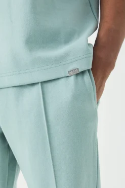 boohooMAN Slim Tapered Interlock Pintuck Jogger | UK| Trousers|Joggers