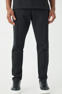 boohooMAN Slim Tapered Interlock Pintuck Jogger | UK| Trousers|Joggers