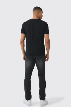 Slim Textured T-shirt | UK^boohooMAN Hot