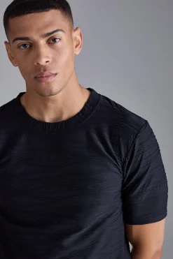 Slim Textured T-shirt | UK^boohooMAN