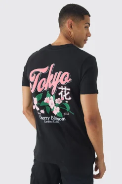 Slim Tokyo Puff Print Print T-Shirt | UK^boohooMAN Sale