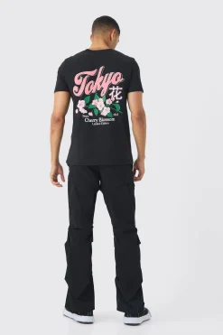 Slim Tokyo Puff Print Print T-Shirt | UK^boohooMAN Sale
