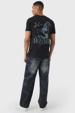 Slim Tonal Renaissance Print T-Shirt | UK^boohooMAN Discount