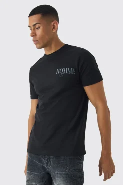 Slim Tonal Renaissance Print T-Shirt | UK^boohooMAN Discount