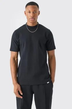 boohooMAN Slim T-shirt & Jogger Interlock Set | UK| Sets & Co-Ords