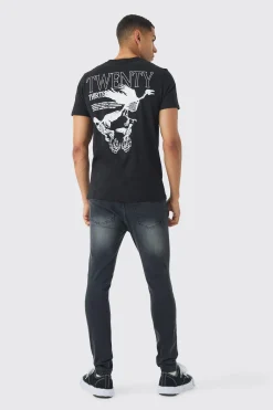 Slim Twenty Thirteen Print T-Shirt | UK^boohooMAN New