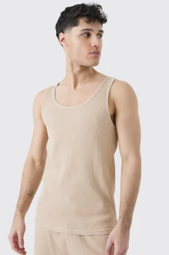 Slim Waffle Vest | UK^boohooMAN Hot