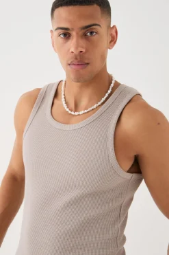 Slim Waffle Vest | UK^boohooMAN Discount
