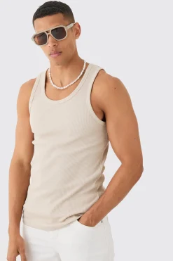 Slim Waffle Vest | UK^boohooMAN Discount