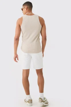 Slim Waffle Vest | UK^boohooMAN Discount