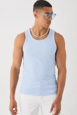 Slim Waffle Vest | UK^boohooMAN Sale