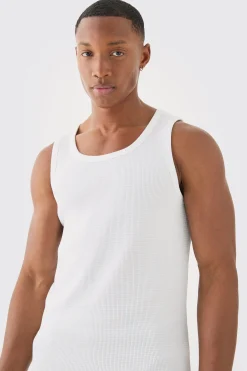 Slim Waffle Vest | UK^boohooMAN Sale