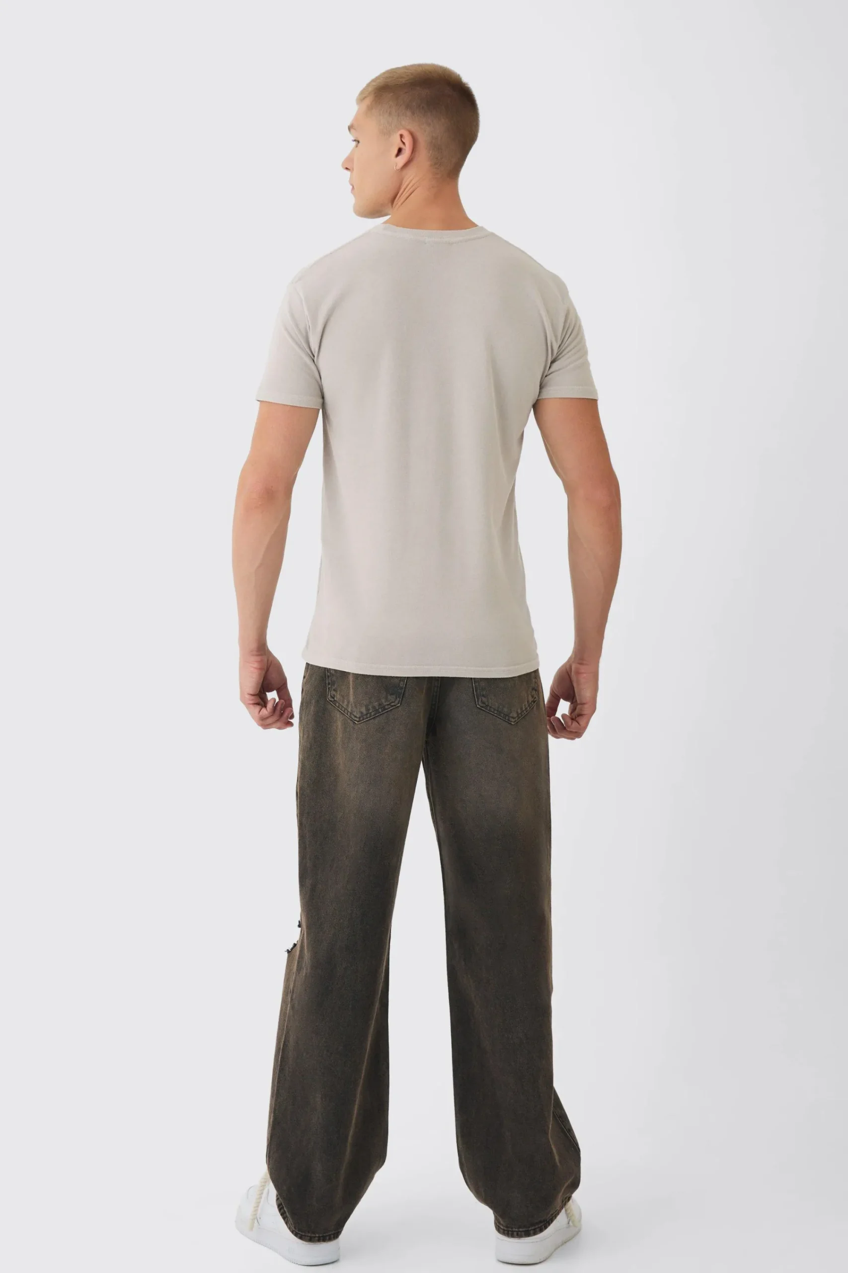 Slim Washed OFCL Chest Print T-Shirt | UK^boohooMAN Discount