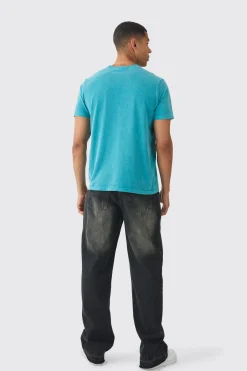 Slim Washed Pour Homme T-Shirt | UK^boohooMAN