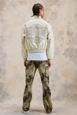 boohooMAN Slim Zip Flare Gusset Multi Cargo Camo Trouser | UK| Trousers