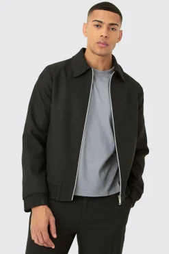 boohooMAN Smart Harrington Jacket | UK| Suits & Tailoring