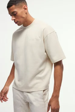 Smart Oversized Boxy Puff Print Interlock T-shirt | UK^boohooMAN Hot