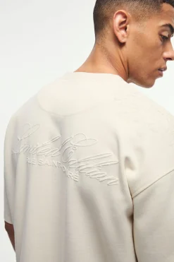 Smart Oversized Boxy Puff Print Interlock T-shirt | UK^boohooMAN Hot