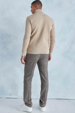 boohooMAN Smart Popcorn Texture Roll Neck Jumper | UK| Knitwear