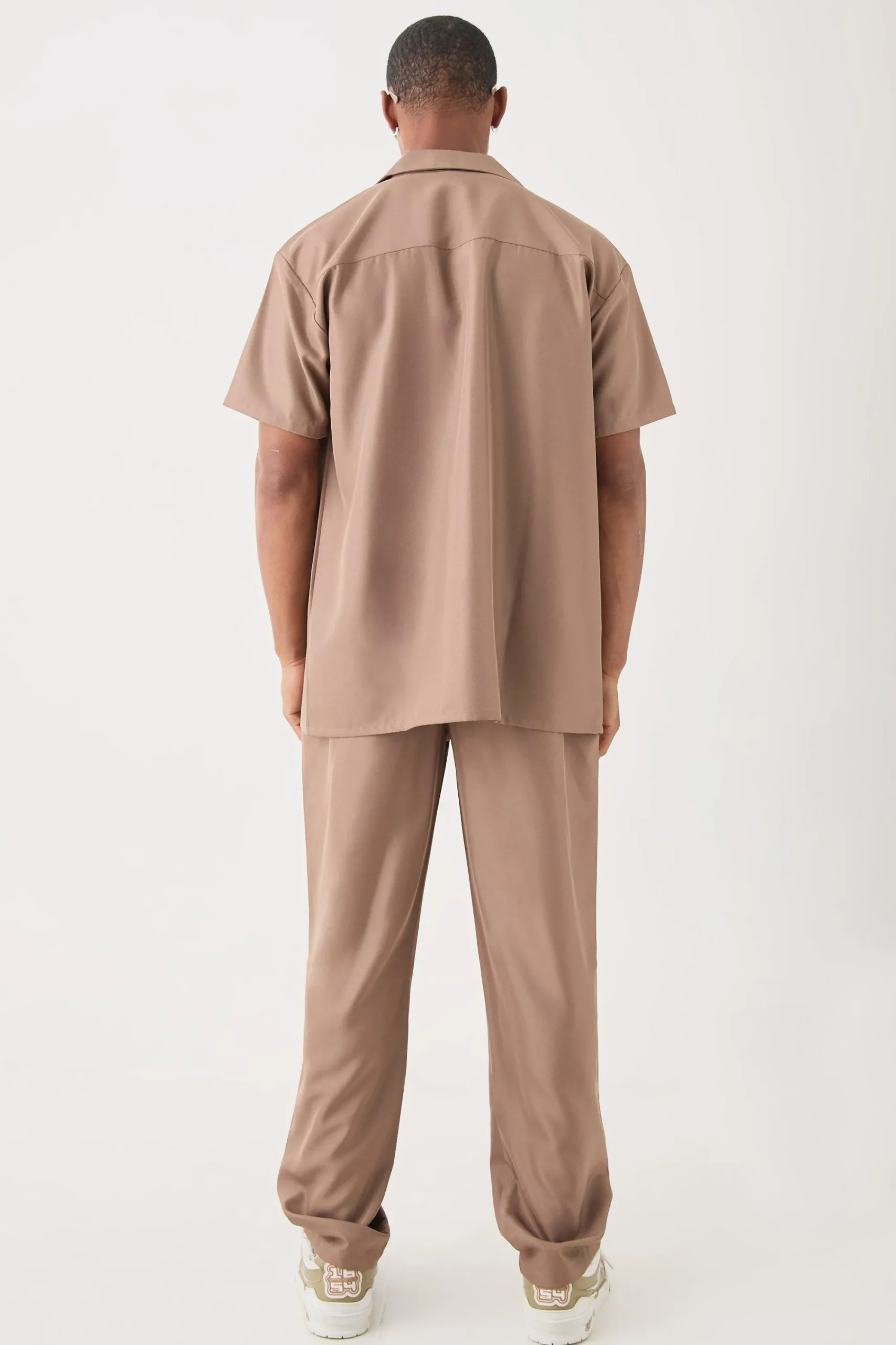 boohooMAN Soft Twill Oversized Shoulder Detail Shirt & Trouser Set | UK| Sets & Co-Ords