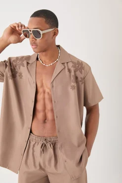 boohooMAN Soft Twill Oversized Shoulder Detail Shirt & Trouser Set | UK| Sets & Co-Ords