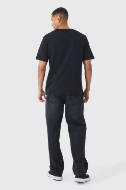 Space Moon Graphic T-Shirt | UK^boohooMAN Online