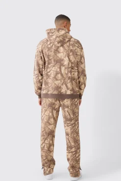 boohooMAN Split Hem Forest Camo Jogger | UK| Joggers