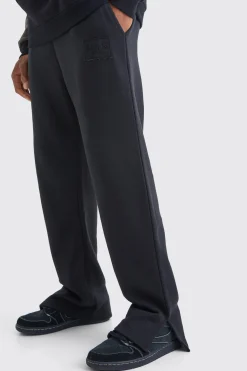 boohooMAN Split Hem Jogger With Distressed Badge | UK| Joggers