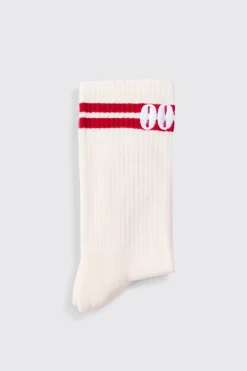 boohooMAN Sports Embroide Half Terry Stripe Socks In | UK| Underwear & Socks|Underwear & Socks