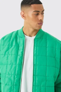 boohooMAN Square Quilted Oversized Pocket Bomber Jacket | UK| Sets & Co-Ords